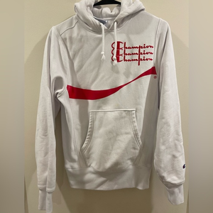 Champion X Coca-Cola White Reverse Hoodie Unisex Sz XS‎
